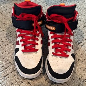 Adidas Kids Sneakers - Red, Black, and White